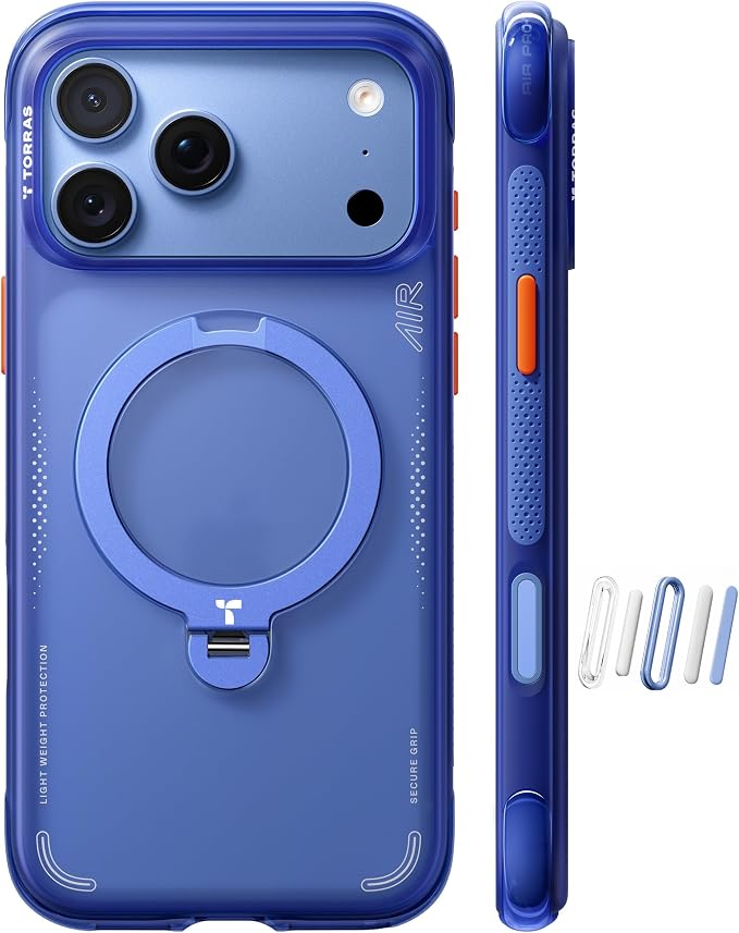 AirGuard Pro Magnetic Shockproof Case for iPhone with 360° Stand & Airbag Protection phone cover